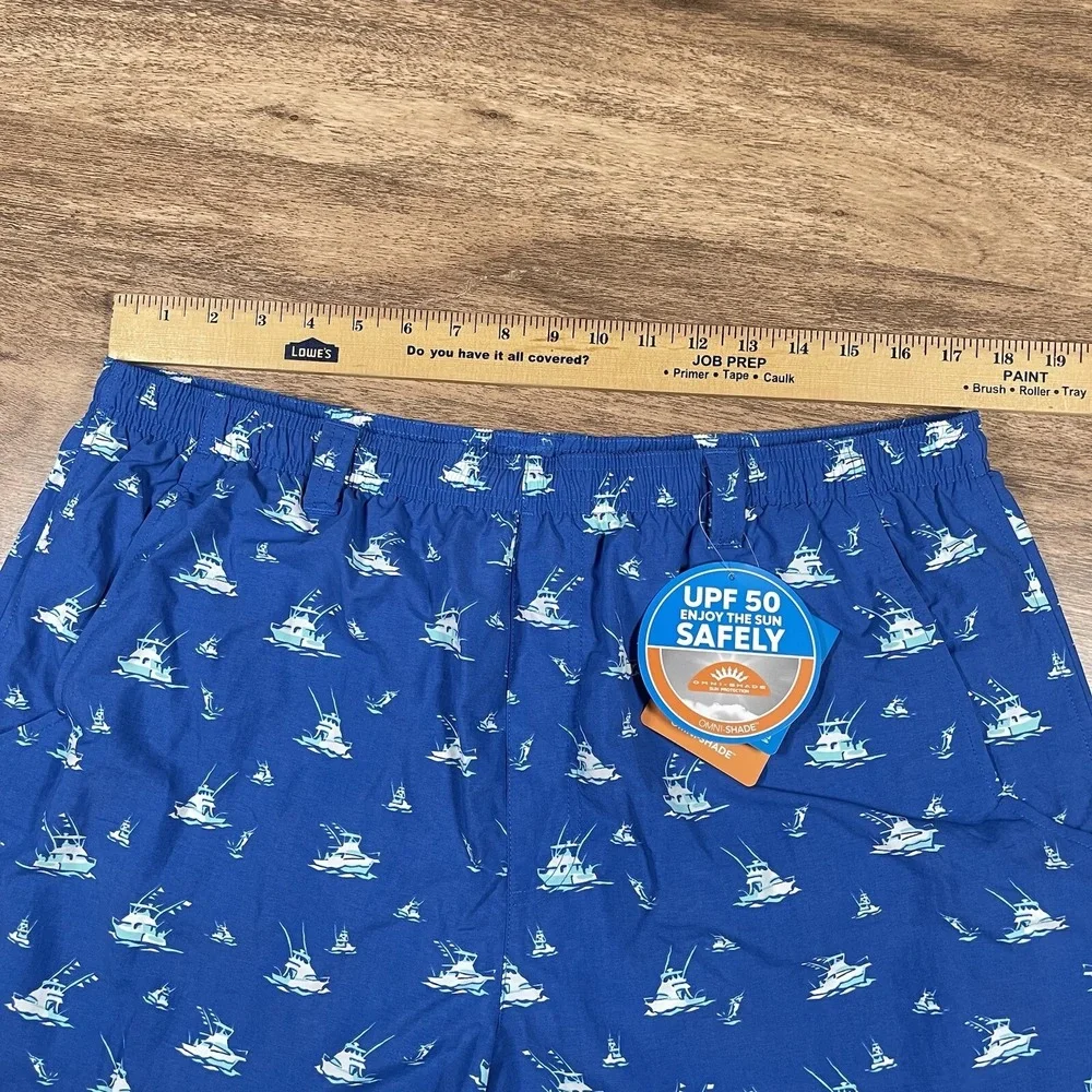 NWT Columbia PFG Men's‎ Large Blue Sailboat Nylon 6